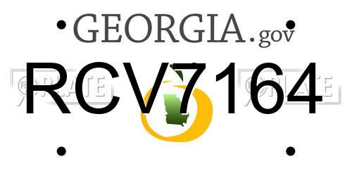 RCV7164 Georgia License Plate