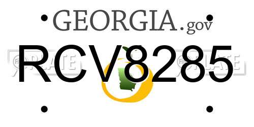RCV8285 Georgia License Plate