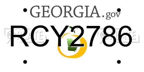 RCY2786 Georgia License Plate