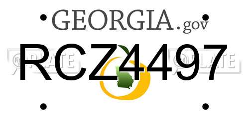 RCZ4497 Georgia License Plate