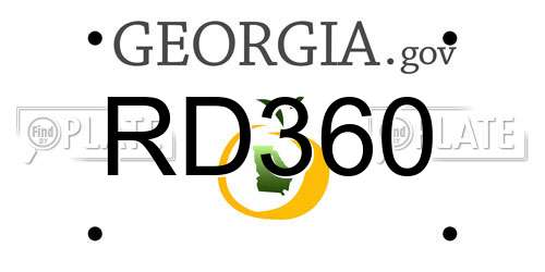 RD360 Georgia License Plate