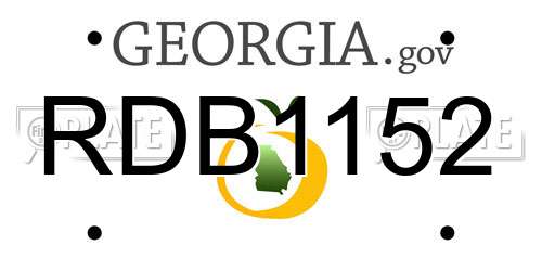 RDB1152 Georgia License Plate