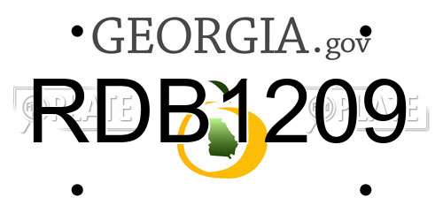 RDB1209 Georgia License Plate