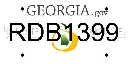 RDB1399 Georgia License Plate