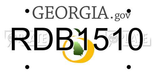 RDB1510 Georgia License Plate