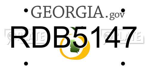 RDB5147 Georgia License Plate