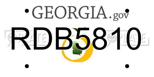 RDB5810 Georgia License Plate