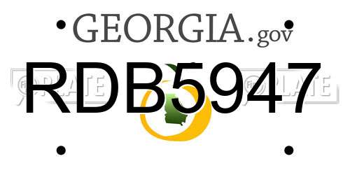 RDB5947 Georgia License Plate