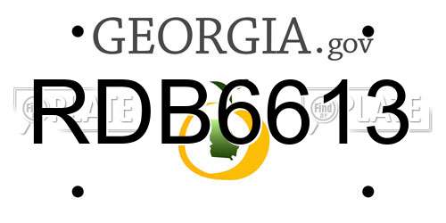 RDB6613 Georgia License Plate