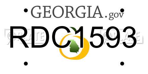 RDC1593 Georgia License Plate