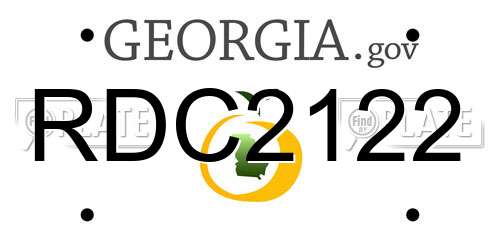 RDC2122 Georgia License Plate