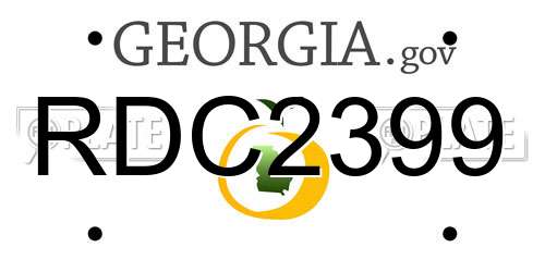 RDC2399 Georgia License Plate