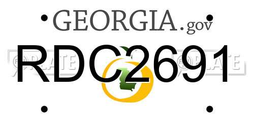 RDC2691 Georgia License Plate