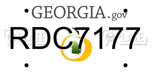 RDC7177 Georgia License Plate