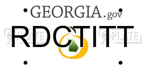 RDCTITT Georgia License Plate