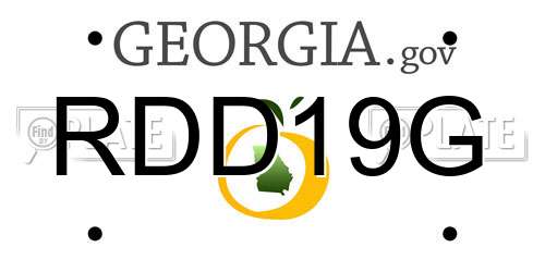 RDD19G Georgia License Plate