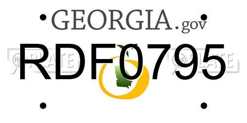 RDF0795 Georgia License Plate