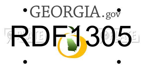 RDF1305 license plate in GA state