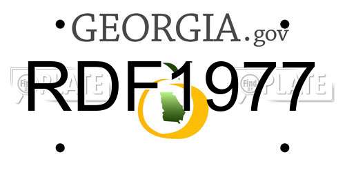 RDF1977 Georgia License Plate