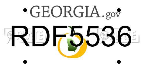 RDF5536 Georgia License Plate
