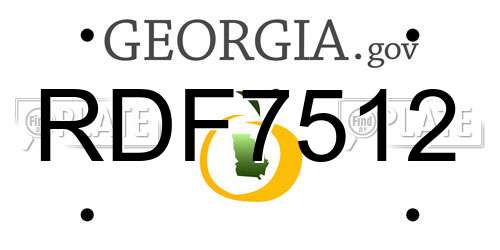RDF7512 Georgia License Plate