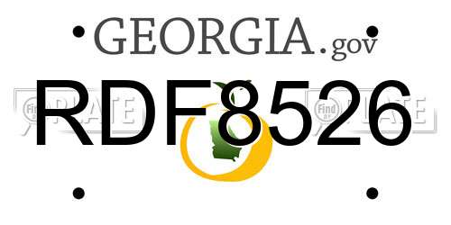 RDF8526 Georgia License Plate