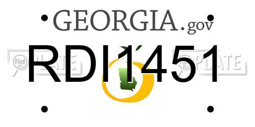 RDI1451 Georgia License Plate
