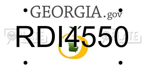 RDI4550 Georgia License Plate