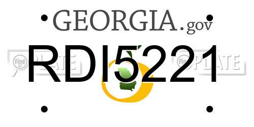 RDI5221 Georgia License Plate