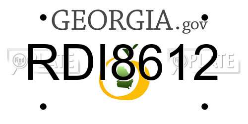 RDI8612 Georgia License Plate