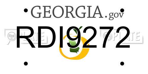 RDI9272 Georgia License Plate