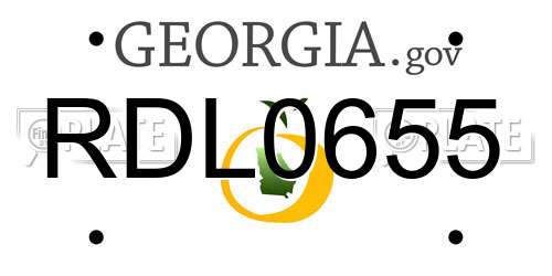 RDL0655 Georgia License Plate