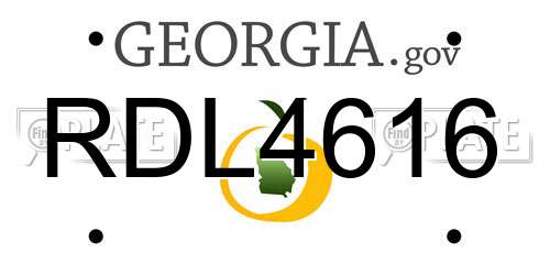 RDL4616 Georgia License Plate
