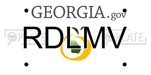 RDLMV Georgia License Plate