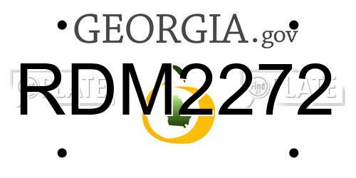 RDM2272 Georgia License Plate