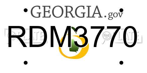 RDM3770 Georgia License Plate