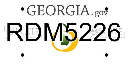 RDM5226 Georgia License Plate