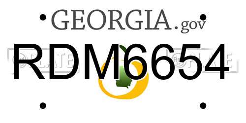 RDM6654 Georgia License Plate