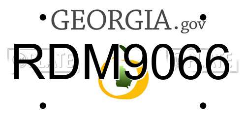 RDM9066 Georgia License Plate