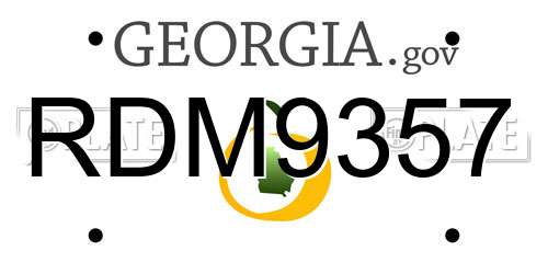RDM9357 Georgia License Plate