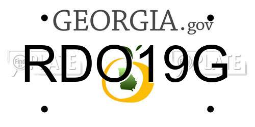 RDO19G Georgia License Plate