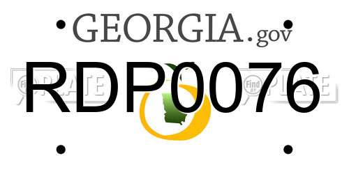 RDP0076 Georgia License Plate