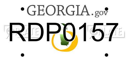 RDP0157 Georgia License Plate