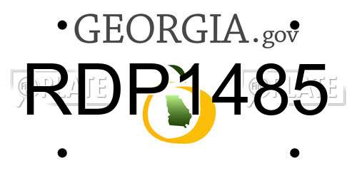 RDP1485 Georgia License Plate