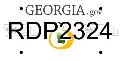 RDP2324 Georgia License Plate