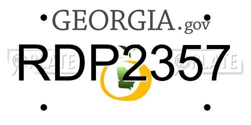 RDP2357 Georgia License Plate
