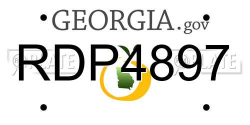 RDP4897 Georgia License Plate