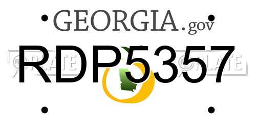 RDP5357 Georgia License Plate