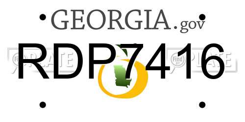 RDP7416 Georgia License Plate