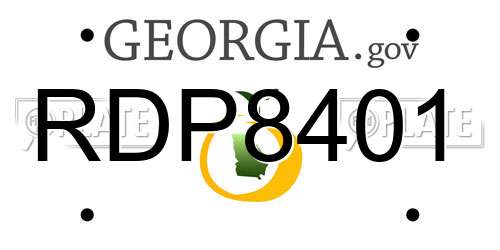 RDP8401 Georgia License Plate